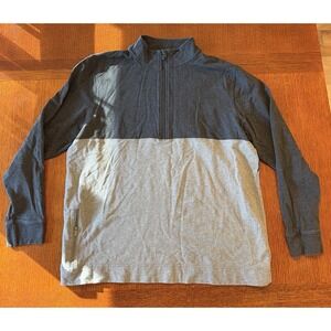 Tasc Performance Sweatshirt Mens XL Gray Pullover 1/4 Zip Mock Neck Pockets